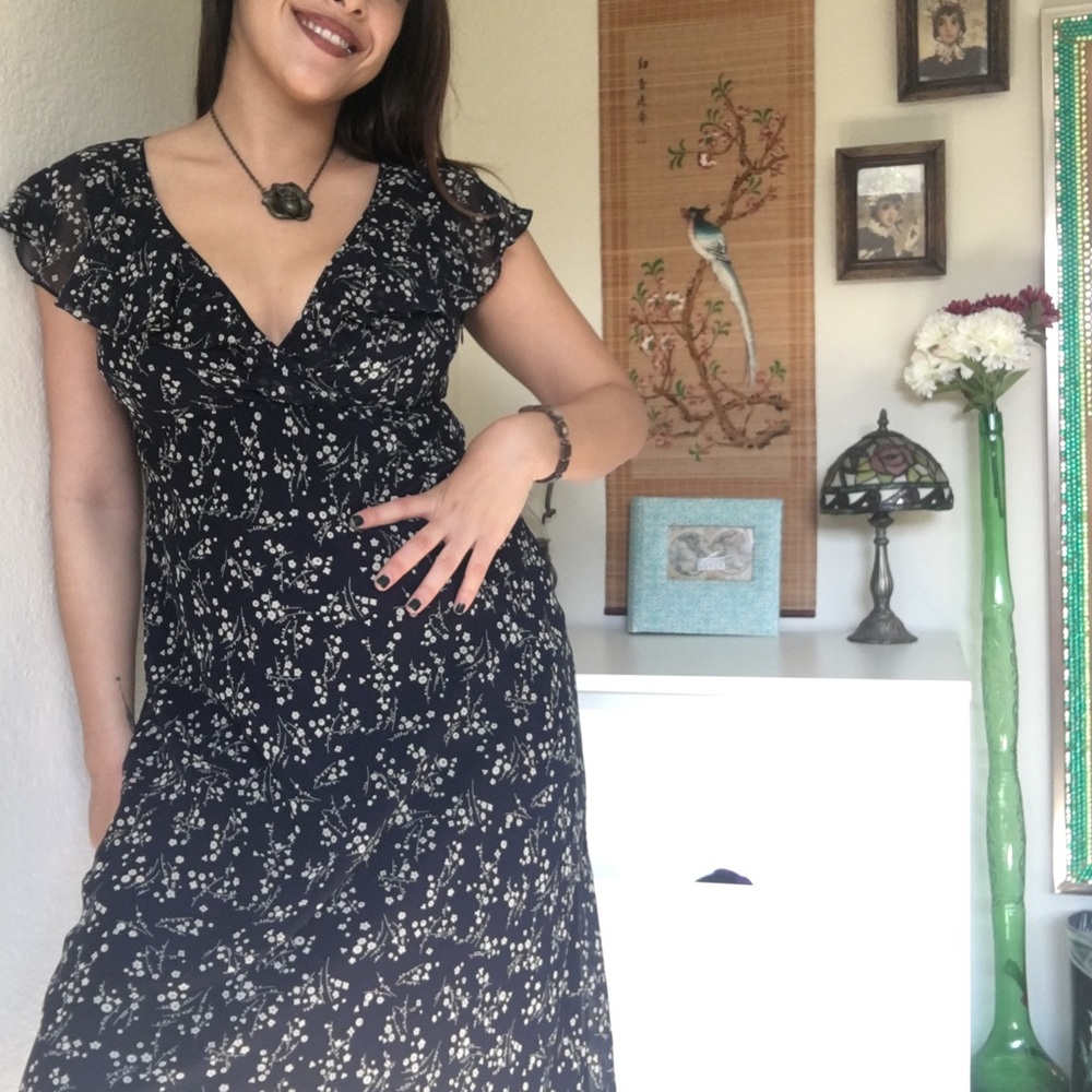 Ann Taylor LOFT Long Maxi Sleeveless Dress Blue